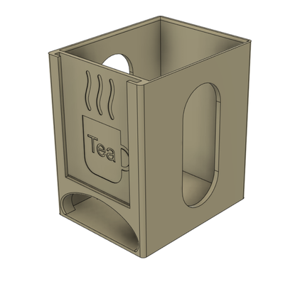 tea bag dispenser version command strip velcro or magnetic adhesive remixed by adam l household decor 3d print model - Mito3D