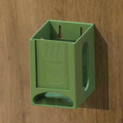 tea bag dispenser nails screws edition remixed by adam l household decor teabagholder keyhole teaholder teabagdispenser keyholeslot teaholdercontest 3d print model - Mito3D