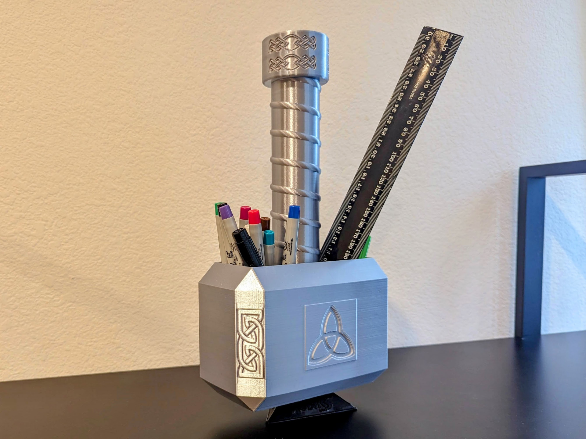 thor's hammer mjolnir pencil case as desk accessory by vulcanlucky art sculptures thor ragnarok marvel avengers box pencilcase accessories mjolnirthorshammer 3D print model - Mito3D