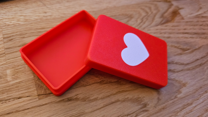 einfach valentinstag geschenk box herz design by cyberjo50 haushalt feierlichkeiten liebe veranstalter lager feier jahrestag 3d print model - Mito3D