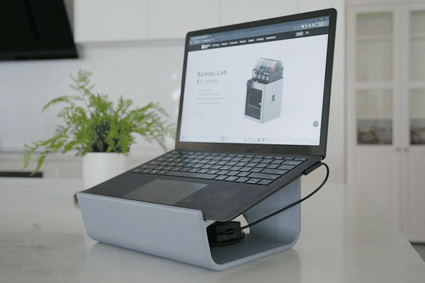 estetico computer portatile in piedi ventilazione by tendenza domestico ufficio taccuino ergonomico tenere controllo organizzatore cavo gestione riser scrivania macbook 3d print model - Mito3D