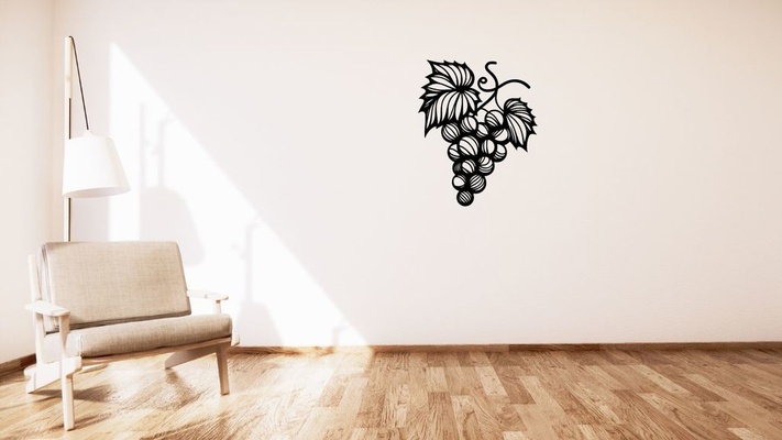 grapevine vinn r va wall decoration by kutnohormac art 2d 2dart 2dwallart 3dart 3dwallart bedroom decor fruit home homedecor livingroom minimalist minimalistic vine wallart wallmount wine 3d print model - Mito3D