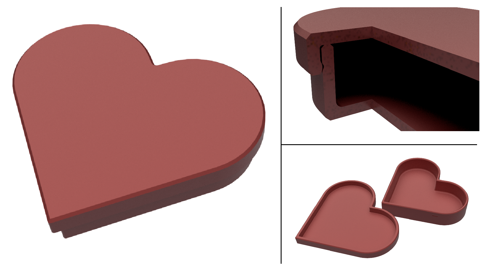 simple heart valentine box by lucas16592 household festivities valentine's day love gift giftbox 3D print model - Mito3D