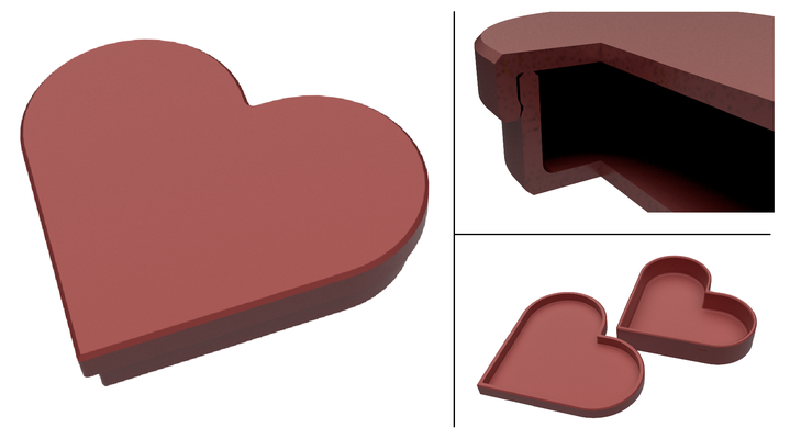 einfach herz valentinstag box by lucas16592 haushalt feierlichkeiten liebe geschenk geschenkbox 3d print model - Mito3D