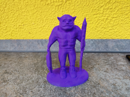 mollig oger unterstützt by jakob männlichkeit miniaturen kreaturen ork zahl dd krieger speer schild miniatur tafel spiel 3d print model - Mito3D