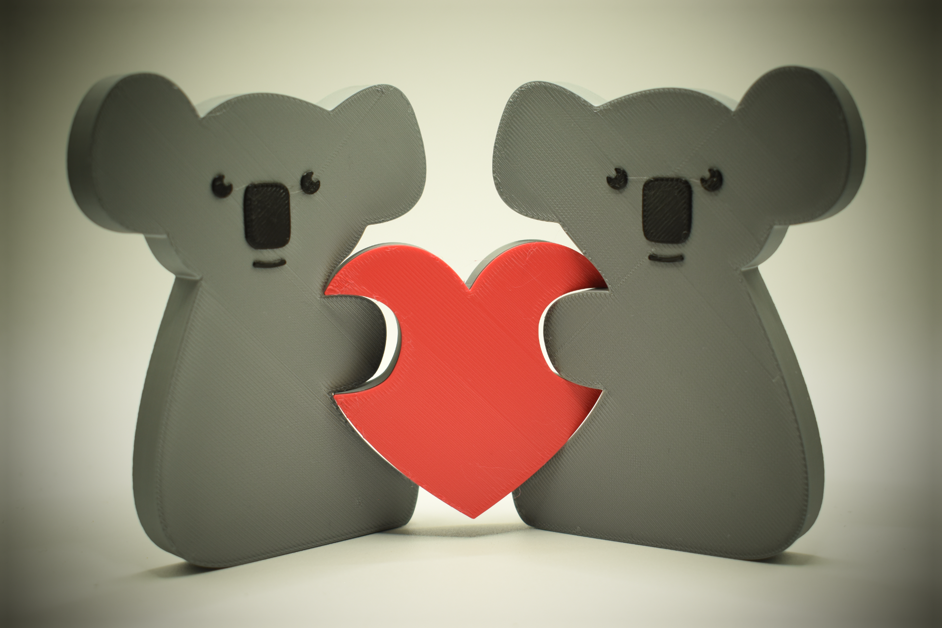 koala love by covic 3d household decor valentine art gift covic3d home homedecor 3D print model - Mito3D