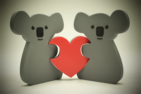 koala liebe by covic 3d haushalt dekor valentinstag kunst geschenk covic3d zuhause haus wohnkultur 3d print model - Mito3D