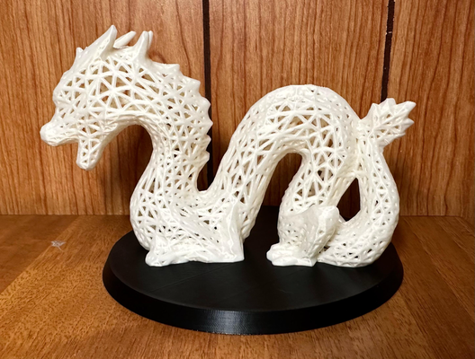 chinois dragon by nettoyage ménage décor chanceux nouvel an art voronoi 3d print model - Mito3D