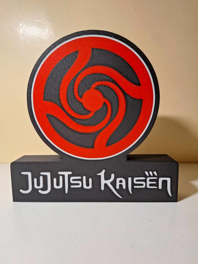 jiujitsu kaisen led caja ligera by lldj3d arte señales logos deco decoración pared mural lámpara luz manga anime firmar logo ams multicolor ligero led arte fan 3d print model - Mito3D