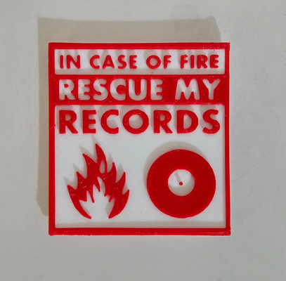 rescate my registros firmar by dubmehard arte señales logos lps vinilo grabar lp humor gracioso caso incendio audiófilo accidente 3d print model - Mito3D