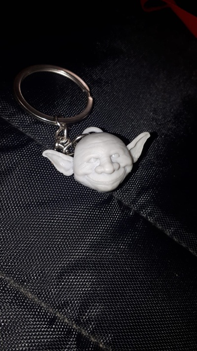 goblin head keychain by 3d4u art models game fantasy sla figure movie lotr troll blender keychains figures fdm supported presupported 3d print model - Mito3D