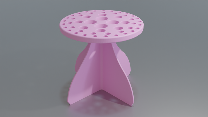 bürste veranstalter bilden by 3d4u mode modelle tabelle rosa 3d print model - Mito3D