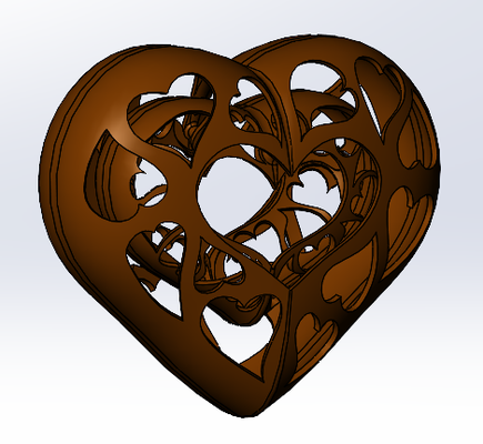 decorato cuore by lettera arte modelli san valentino arredamento amore casa 3d print model - Mito3D