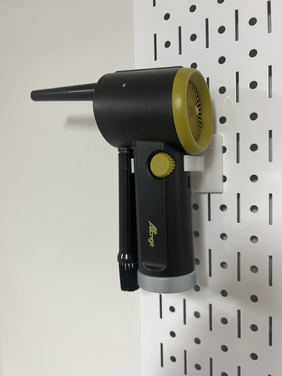 mur contrôle titulaire soutien électrique comprimé air ventilateur outil canette remixé by adam outils jjj monter mural montage souffleur turbine 3d print model - Mito3D