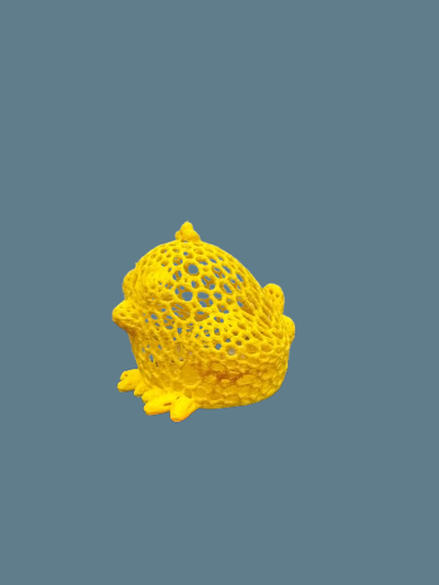 páscoa voronoi garota by pecacz casa decoração animal arte frango 3d print model - Mito3D