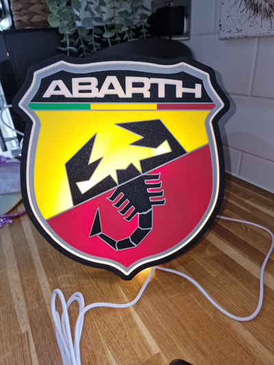 abarth light box by poolst4r3d art signs & logos 3d print model - Mito3D