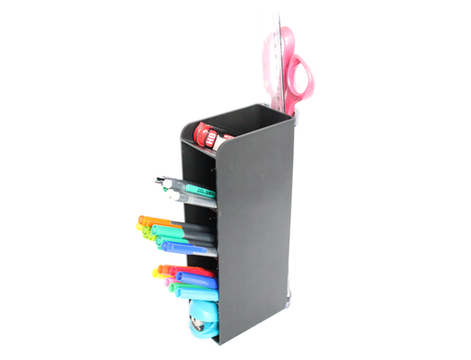 vertical desk organiser by makidev household office pen pencil accessories holder 3d print model - Mito3D