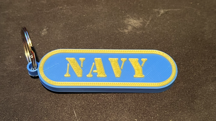 navy keychain by 3rdcoastprinting fashion models military 3d print model - Mito3D