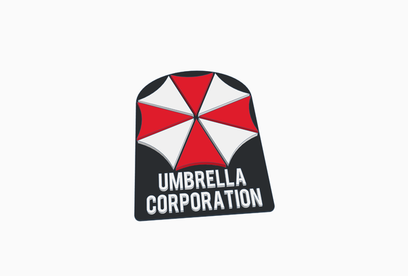 ombrello corp logo by rumore arte segni loghi società residente male cattivo ospite badg scifi 3d print model - Mito3D