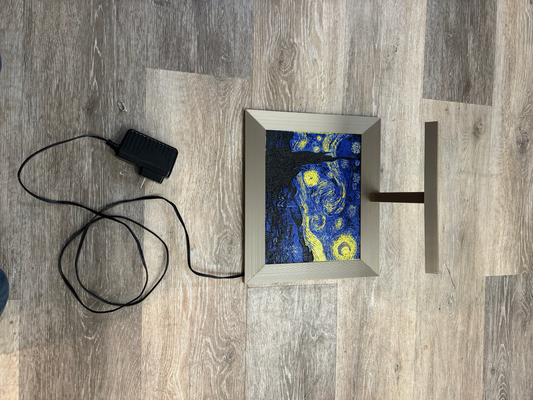 picture frame integrated art light designed stary night hueforge by ctcarlton 2d 3d print model - Mito3D