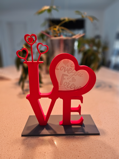 l'amour lithophane art signe by tommy pistolet panneaux logos valentin 4 logo 3d print model - Mito3D