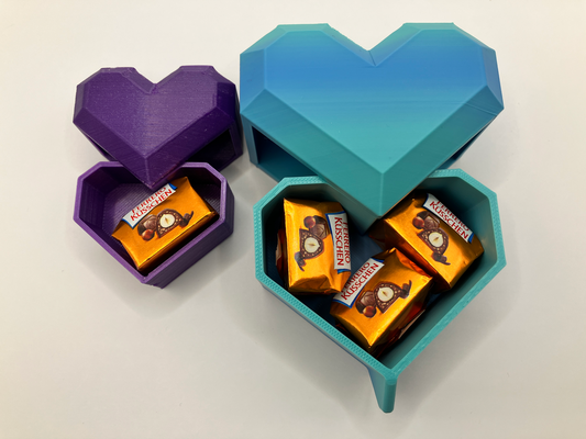 poly herz box schublade by rago genial haushalt feierlichkeiten lowpoly valentinstag geschenk liebe liebe 3d print model - Mito3D