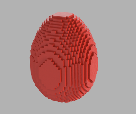 pixelated egg model remixed by adam l household festivities minecraft 3d print model - Mito3D