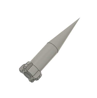 plastico chaqueta sencillo cónico cohete munición remezclado by adán l juguetes juegos lanzacohetes 3d print model - Mito3D