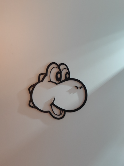 yoshi by onkelsam art 2d 2024 wall 3d super mario 3d print model - Mito3D