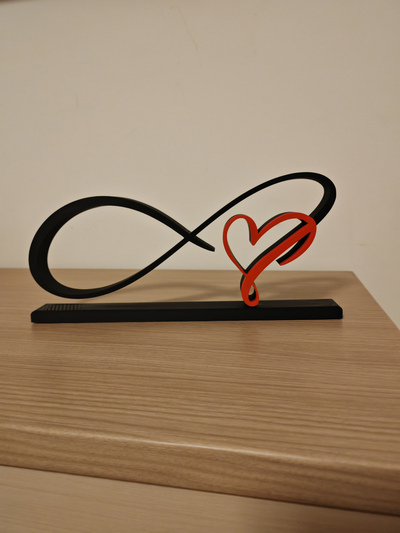 herz unendlich valentinstag by gabberpower haushalt feierlichkeiten liebe kunst 39 valentin rot haus 2d endlosschleife 3d print model - Mito3D