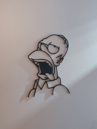 homer j simpson drools by onkelsam art 2d simpsons simpzyn simpsonswallart 3d print model - Mito3D