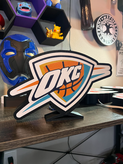 oklahoma kent gök gürültüsü lamba by codyinbody3 sanat modeller tamam basketbol nba çemberler espn birbirine düşürmek playofflar şampiyonluk bball sokak topu gürlemek led ışık hafif kutu 3d print model - Mito3D