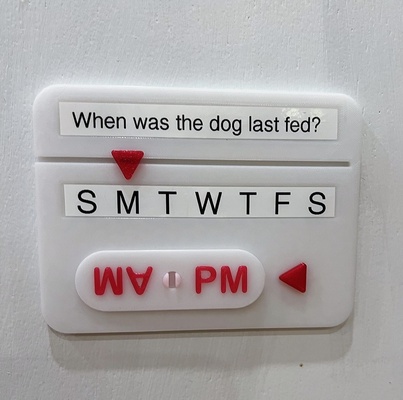 magnetic task reminder fridge remixed by adam l household house models kitchen dog magnet magnets daily 3d print model - Mito3D