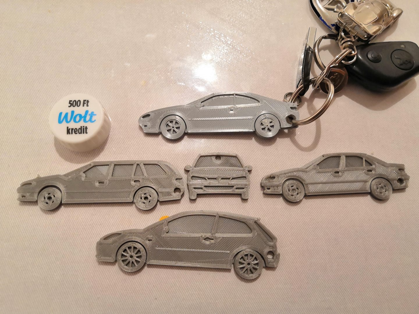 keycar - peugeot 406 sedan by zumars art signs & logos keychain car 3D print model - Mito3D