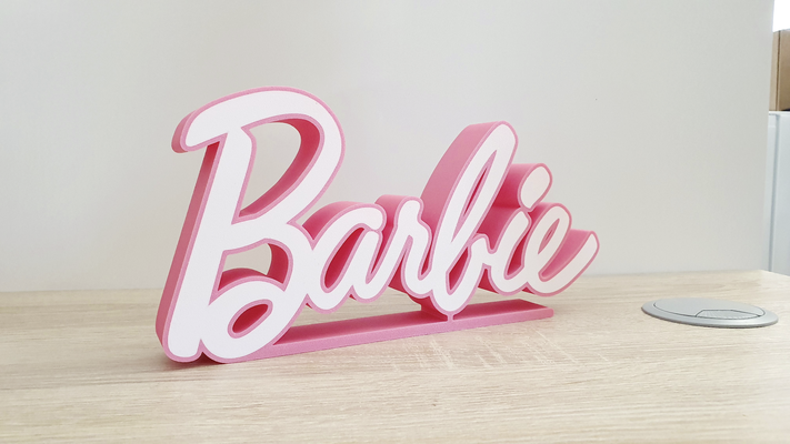 barbie logo by rtrigo3d haushalt dekor zubehörteil box rtr3d 3d print model - Mito3D