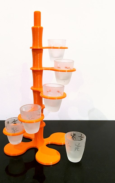 corto soporte estante by jkmayfield26 casa modelos disparo disparos beber bebidas alcohol vaso cocina 3d print model - Mito3D