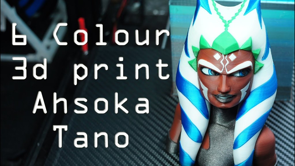 ahsoka tano multicolore remixé by iczfirz miniatures ahsoka buste mandalorien guerres étoiles chemin 3D print model - Mito3D