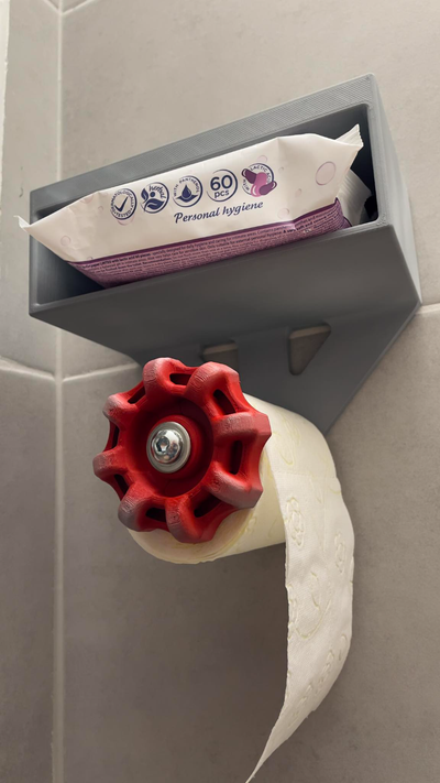 toilet paper holder by alastor746 tools gadgets wc restroom valve 3d print model - Mito3D