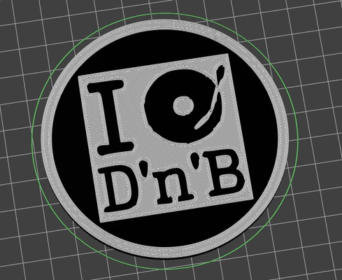 dnb logo by tox3d art panneaux logos l'amour musique 3d print model - Mito3D