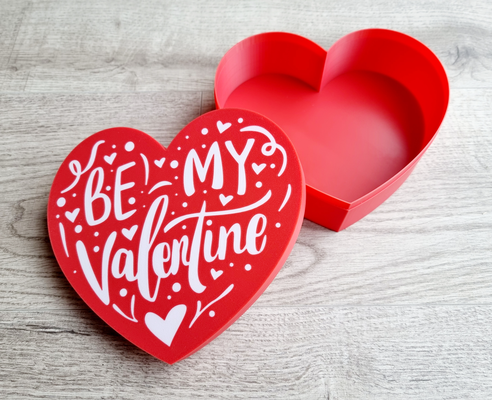 heart box - be my valentine by m owize household festivities container gift day valentinesday shape jewelry chocolate shaped love loving happy i iloveyou loveyou wife bemyvalentine men lover 3d print model - Mito3D