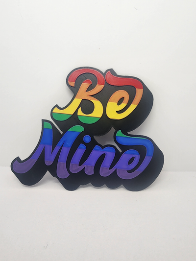 be rainbow - hueforge by j3dps generative 3d model & lithophane valentine valentinesday lgbtq lgbtqa lgbtqia gay lesbian muticolor 3d print model - Mito3D