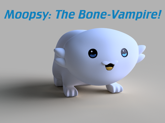 moopsy fofinho bone vampire estrela caminhada remixado by adão l brinquedos jogos personagens criatura jornada estrelas vampiro ossos osso 3d print model - Mito3D