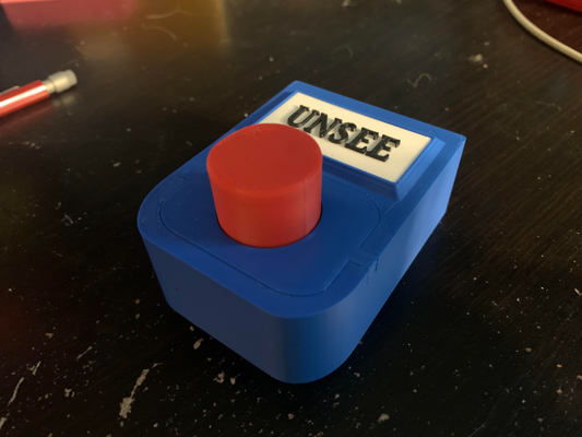 unsee magnetic button by spoomplys props & cosplays fidget magnet 3d print model - Mito3D