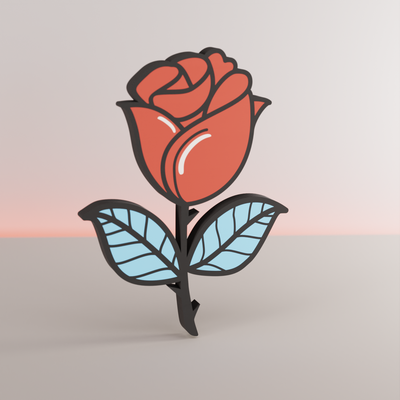 san valentin día rosa decoración by dnaaro casa enamorado amor 3d print model - Mito3D