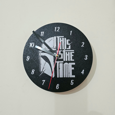 clock mando - is time by lrcustoms hobby & diy electronics mandalorian reloj starwars starwar home decoration 3d print model - Mito3D