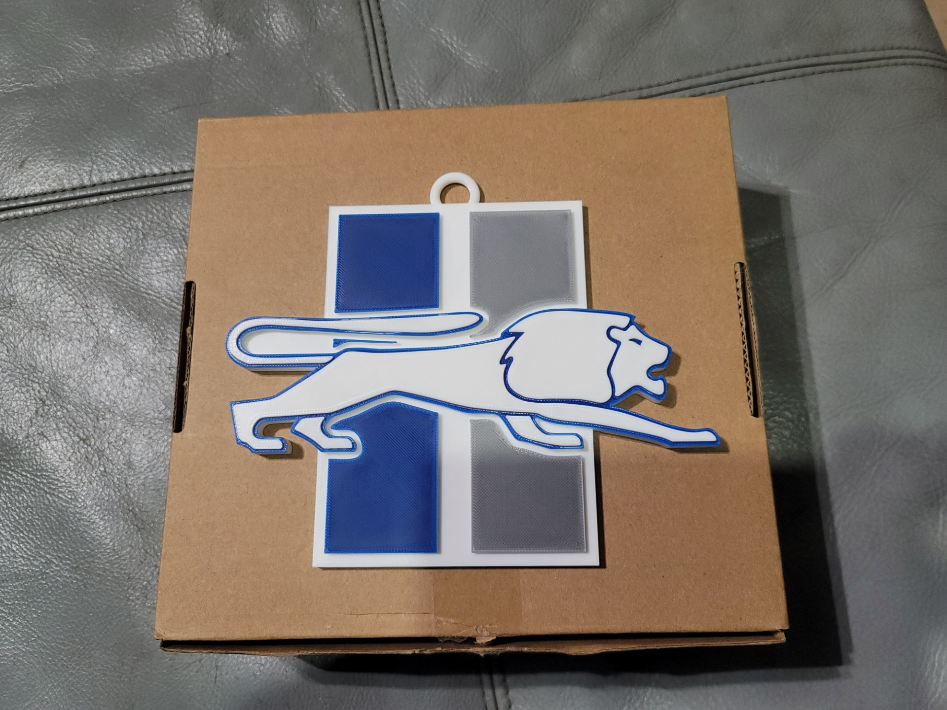 detroit leones clásico 3d logo 180mm serie by tiendas comestibles pasatiempo bricolaje diy deporte aire libre nfl equipo deportes cadena fútbol 3D print model - Mito3D