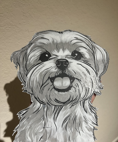 shorkie hutschmiede by herr moldybread generativ 3d modell lithophan hund yorkie kunst shih tzu 3d print model - Mito3D