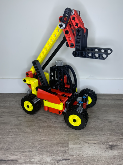 telehandler 300 remixed by 3dcrabclawcreations 3d printer test models lego construction toys kids big 3d print model - Mito3D