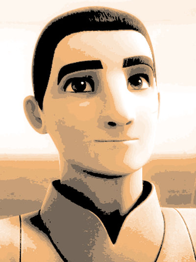 ezra bridger fan arte by giglio flynn 2d guerre stellari ribelli jedi padawan art 3d print model - Mito3D