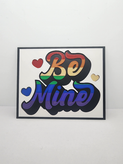 be rainbow - hueforge frame remixed by j3dps generative 3d model & lithophane valentine valentines day valentinesday lgbtq lgbtqa lgbtqia gay lesbian multicolor 3d print model - Mito3D